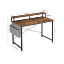 Segenn's Bureau - Opbergtas - Verstelbare poten - Industrieel - Vintage Bruin-Zwart 120 x 60 x 90 cm