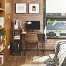 Segenn's Finlay Bureau - Met verstelbare plank - Met Zijvak - Industrieel - Vintage Bruin-Zwart 110 x 50 x 90 cm