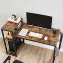Segenn's Finlay Bureau - Met verstelbare plank - Met Zijvak - Industrieel - Vintage Bruin-Zwart 110 x 50 x 90 cm