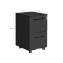 Segenn's Ladeblok - Ladeblok bureau - ladeblok op wieltjes - Verrijdbare - Afsluitbaar - Mat Zwart