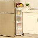 Segenn's Keukenkast - Keukentrolley - Keukenrek - Badkamerkast - op wielen - Wit