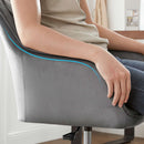 SEGENN Parma Elegante Draaistoel in Grijs Fluweel – Luxe Afwerking en 360° Rotatie-Moderne Draaistoel Grijs Design voor Thuis of Kantoor