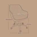 SEGENN Lecce Draaibare Bureaustoel met Velvet Bekleding en Comfortabel Schuimkussen-Ergonomische Velvet Draaistoel met Schuimgevulde Zitting