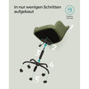 Segenn's bureaustoel - draaistoel - bureaustoel in hoogte verstelbaar - tot 110 kg belastbaar - ademende stof - voor werkkamer - slaapkamer - groen