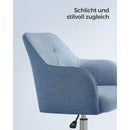 Segenn's Draaistoel - bureaustoel - bureaustoel in hoogte verstelbaar - tot 110 kg belastbaar - ademende stof - voor werkkamer - slaapkamer - blauw