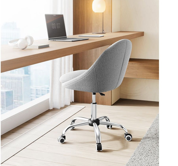 SEGENN Lecce Bureaustoel Grijs – In Hoogte Verstelbaar – Comfortabel-Ergonomisch & Stijlvol-Grijze Bureaustoel