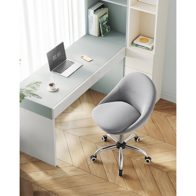 Segenn's thuisbureaustoel - bureaustoel -draaistoel - bureaustoel - schuimvulling - in hoogte verstelbaar - voor studeerkamer - slaapkamer - grijs