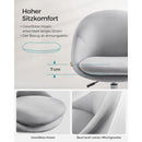 Segenn's thuisbureaustoel - bureaustoel -draaistoel - bureaustoel - schuimvulling - in hoogte verstelbaar - voor studeerkamer - slaapkamer - grijs