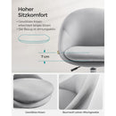 SEGENN Lecce Bureaustoel Grijs – In Hoogte Verstelbaar – Comfortabel-Ergonomisch & Stijlvol-Grijze Bureaustoel