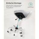 SEGENN Lecce Bureaustoel Grijs – In Hoogte Verstelbaar – Comfortabel-Ergonomisch & Stijlvol-Grijze Bureaustoel