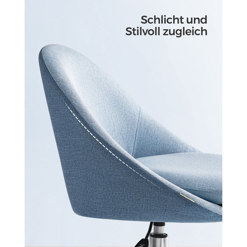 SEGENN Genoa Ergonomisch Draaistoel – Blauw – Voor Thuis of Kantoor-Verstelbaar & Comfortabel