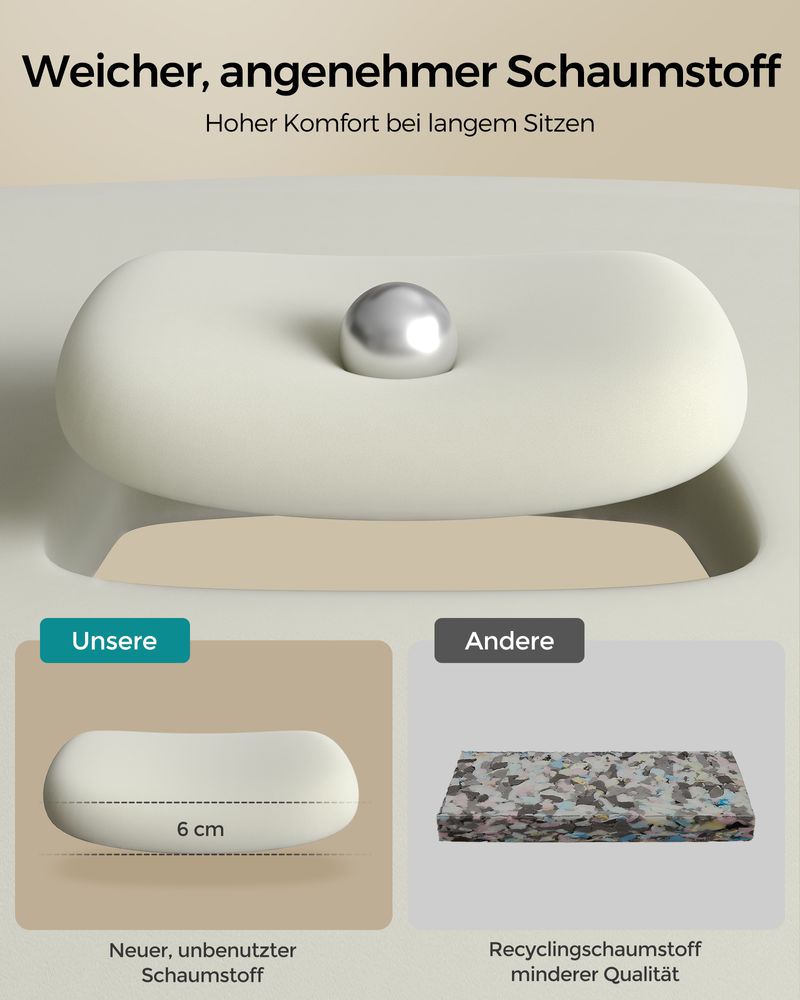 SEGENN Novara Inktzwarte Kantoorstoel met Gebogen Zitting en Stevige Rugleuning-Stijlvolle Inktzwarte Bureaustoel met Ergonomisch Ontwerp