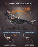 SEGENN Livorno Gamingstoel met Verstelbare Hoogte, Voetsteun en Hoofdsteun – Zwart-Comfort Gaming Chair – Inktzwart met Verstelbare Hoogte, Voetsteun en Kussensteun