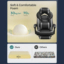 Segenn's Gaming Stoel - Bureaustoel met Voetensteun - Bureaustoel - Ergonomisch Design - Verstelbare Hoofdsteun - Lendensteun - Belastbaar tot 150 kg - Zwart-Grijs