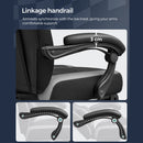 Segenn's Gaming Stoel - Bureaustoel met Voetensteun - Bureaustoel - Ergonomisch Design - Verstelbare Hoofdsteun - Lendensteun - Belastbaar tot 150 kg - Zwart-Grijs