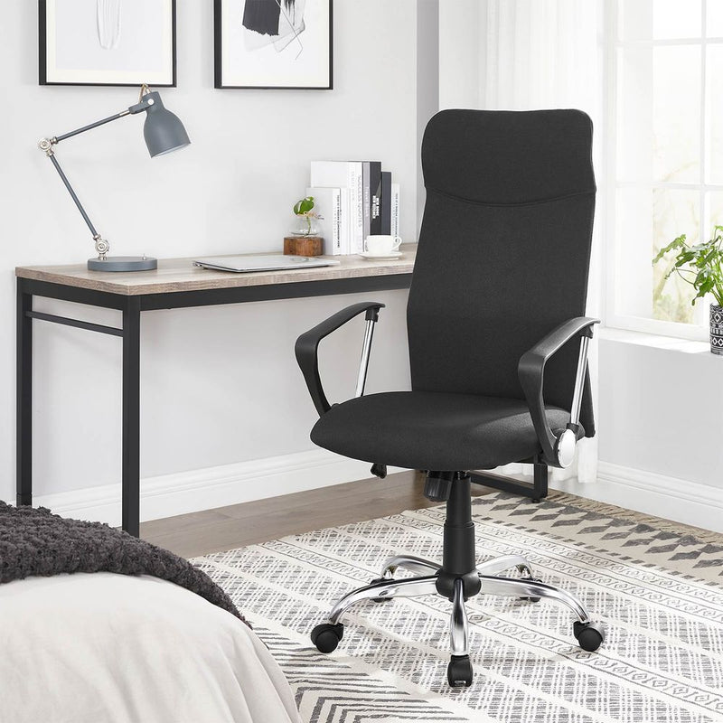 SEGENN Salerno Ergonomische Zwarte Bureaustoel met Comfortabele Zitting en Rugleuning