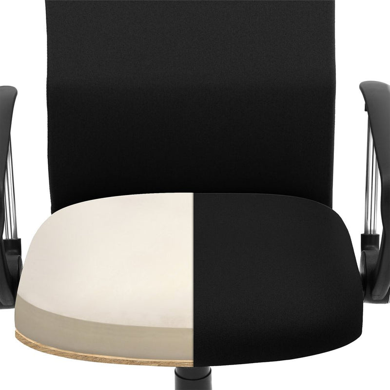 SEGENN Salerno Ergonomische Zwarte Bureaustoel met Comfortabele Zitting en Rugleuning