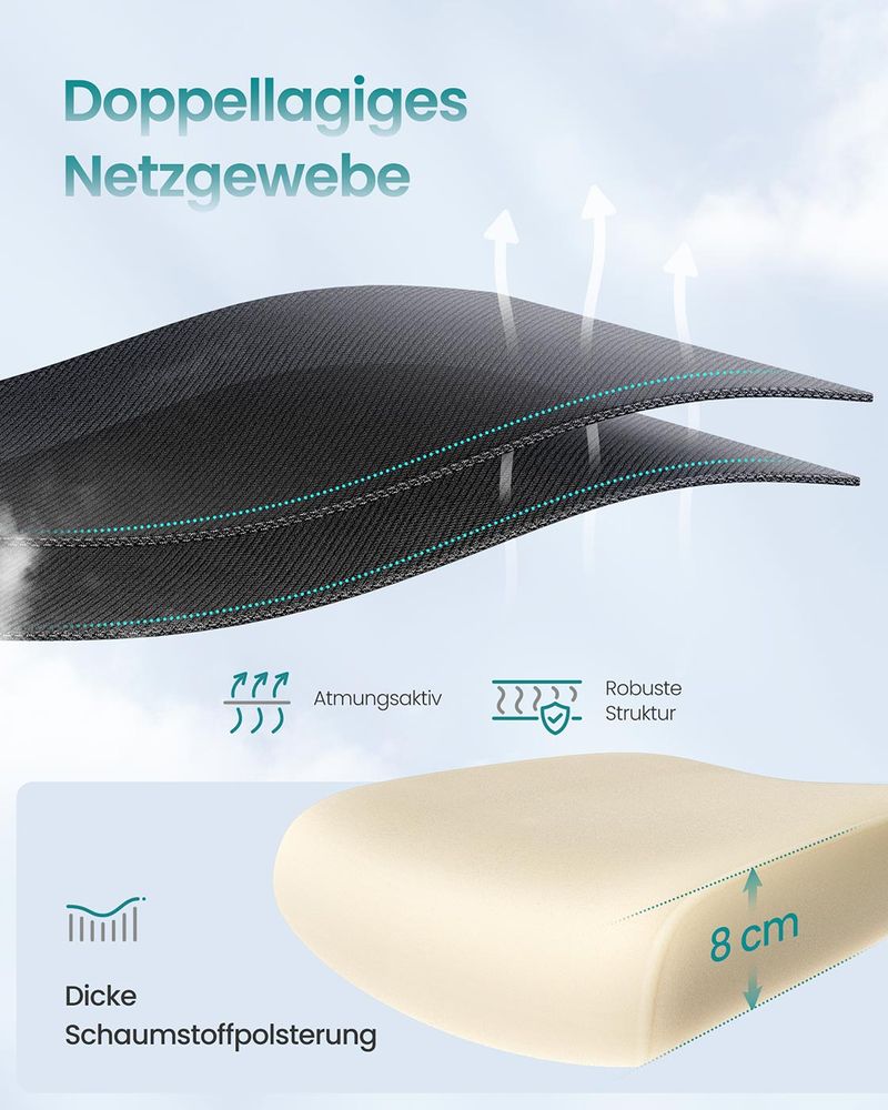 SEGENN Genoa Bureaustoel met Mesh Rug en Opvouwbare Armleuningen – Ergonomisch & Ventilerend