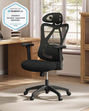 SEGENN Turin Ergonomisch Bureaustoel – Zwart – Comfort & Stevigheid tot 150 kg-Comfortabel & Sterk