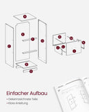 Segenn's Trieste Stevige Archiefkast met 3 Vergrendelbare Lades-Metalen Dossierkast met 3 Afsluitbare Lades