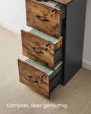 Segenn's Trieste Stevige Archiefkast met 3 Vergrendelbare Lades-Metalen Dossierkast met 3 Afsluitbare Lades