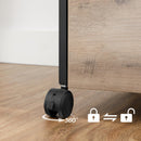 Segenn's Eureka Archiefkast met 2 lades - verrijdbare bureaukast op wielen - verrijdbaar ladeblok - open vak - hangmappen - stabiel stalen frame - industrieel design - Greige Zwart (41 x 45 x 66 cm)