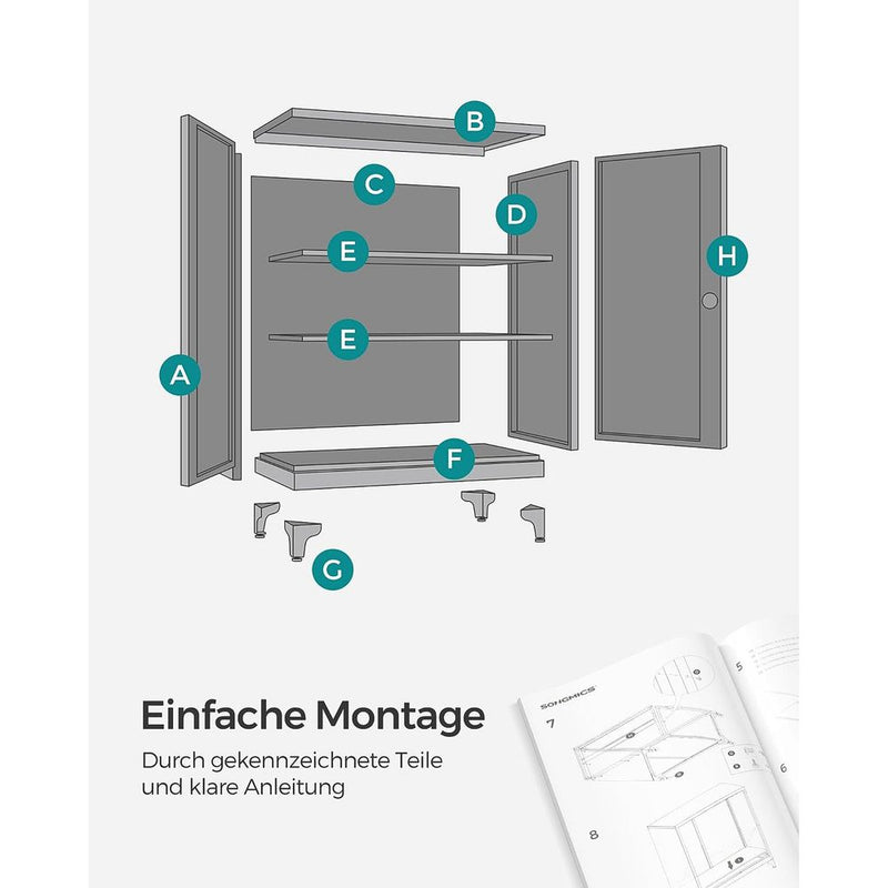 Segenn's Genoa Stalen Archiefkast Grijs – 2 Afsluitbare Deuren, Metalen Kast voor Documenten
