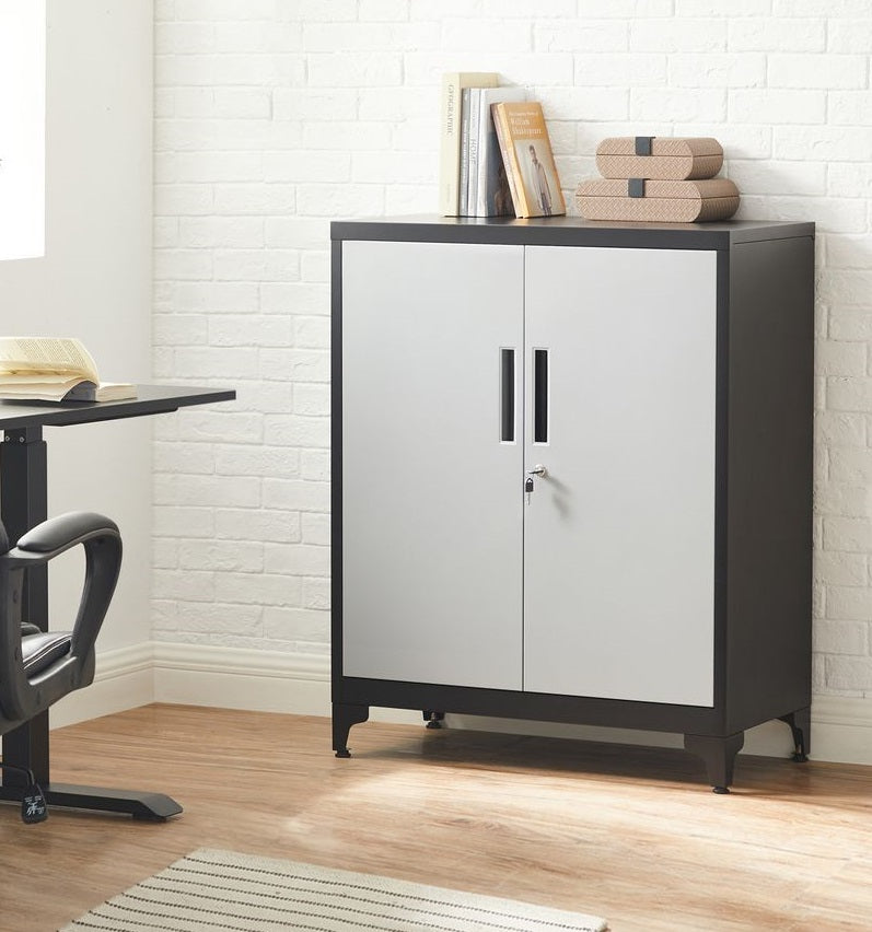 Segenn's Verona Stalen Kantoorkast met 2 Deuren – Duurzame Metalen Kast voor Documenten en Opbergruimte