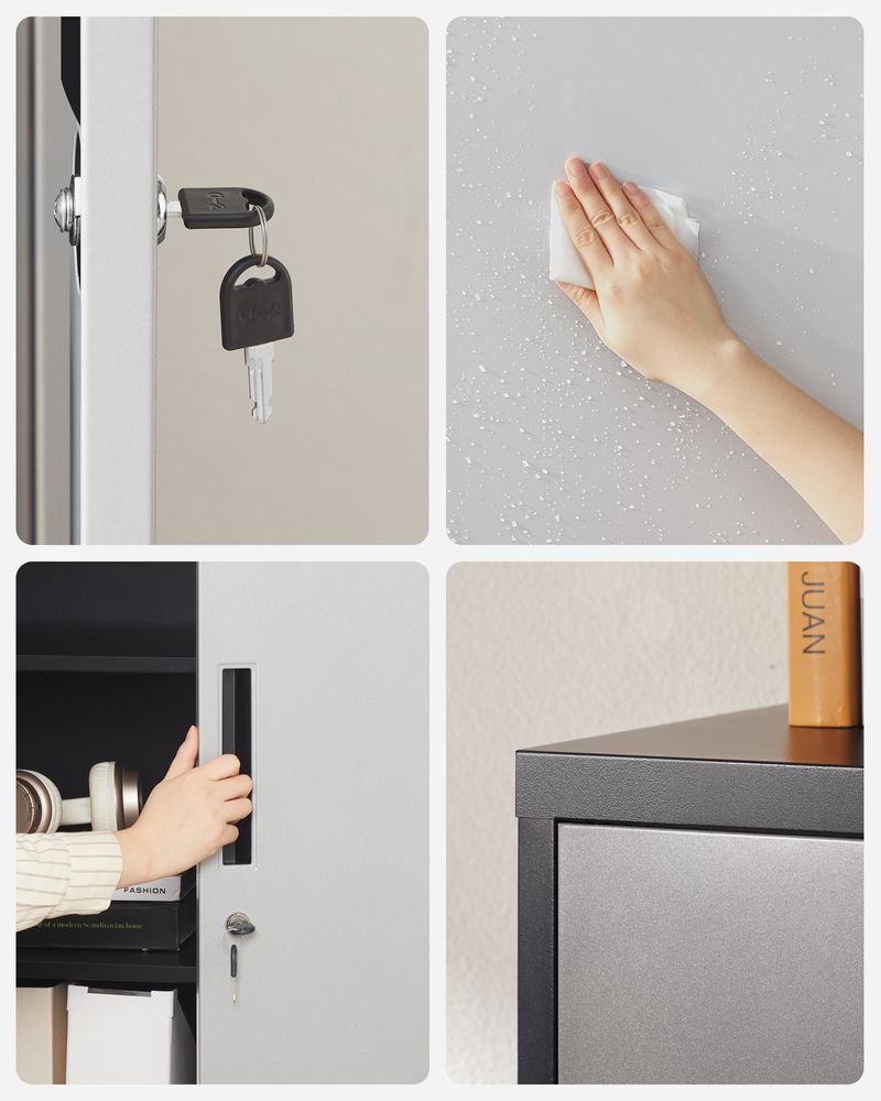 Segenn's Verona Stalen Kantoorkast met 2 Deuren – Duurzame Metalen Kast voor Documenten en Opbergruimte