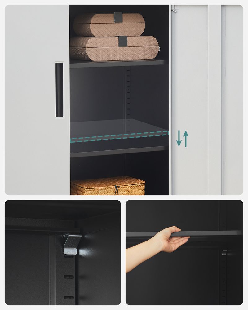 Segenn's Verona Stalen Kantoorkast met 2 Deuren – Duurzame Metalen Kast voor Documenten en Opbergruimte