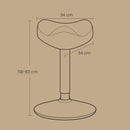 SEGENN Parma FlexiSit 360 – Beweeglijk Werken-Ergonomische StMoveMe – Dynamische Kruk voor Staand Werkek-