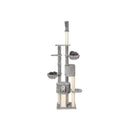 Segenn's Plafondhoge krabpaal 60 x 45 x (240-260) cm (L x W x H) - Lichtgrijs