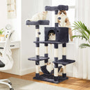 Segenn's krabpaal - Kras boom - Krabpaal met Bontballen - 55 x 45 x 150 cm (lxbxh) - Rookgrijs