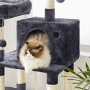 Segenn's krabpaal - Kras boom - Krabpaal met Bontballen - 55 x 45 x 150 cm (lxbxh) - Rookgrijs