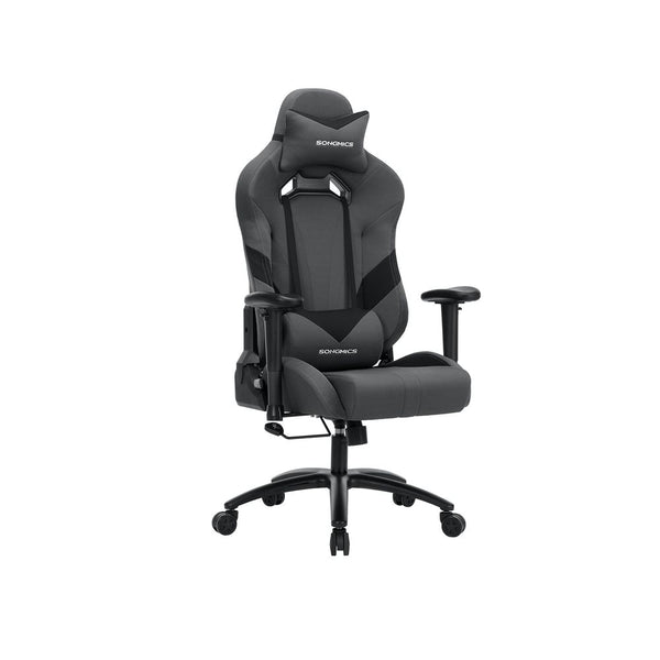 SEGENN Trento Comfortabele Grijze Gamingstoel met Verstelbaar Lendenkussen-Stijlvolle Grijze Gamingstoel met Ergonomisch Lendenkussen