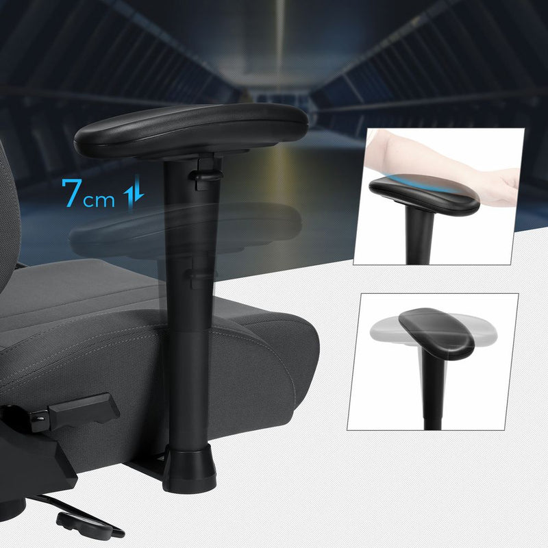 SEGENN Trento Comfortabele Grijze Gamingstoel met Verstelbaar Lendenkussen-Stijlvolle Grijze Gamingstoel met Ergonomisch Lendenkussen
