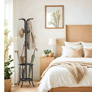 SEGENN Caserta Vrijstaande Kapstok met 12 Haken en Paraplubak – Stijlvol Kledingrek voor Hal of Kantoor