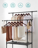 SEGENN Genoa Verplaatsbaar Kledingrek met Wielen – 103,5 cm – Zwart – Stabiel & Ruimtebesparend-Mobiel Kledingrek – Inktzwart – 103,5 cm Breed – Industrieel en Praktisch