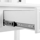 Segenn's Lilly kaptafel - Make up tafel met kruk - 2 grote lades met rails - uitneembare - 360 ° draaibare spiegel - wit