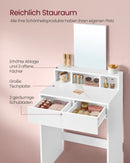 SEGENN Latina Witte Kaptafel met Spiegel en 2 Lades – Praktische Makeup Tafel voor Slaapkamer of Dressing
