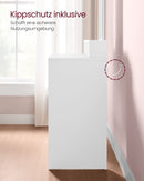 SEGENN Latina Witte Kaptafel met Spiegel en 2 Lades – Praktische Makeup Tafel voor Slaapkamer of Dressing