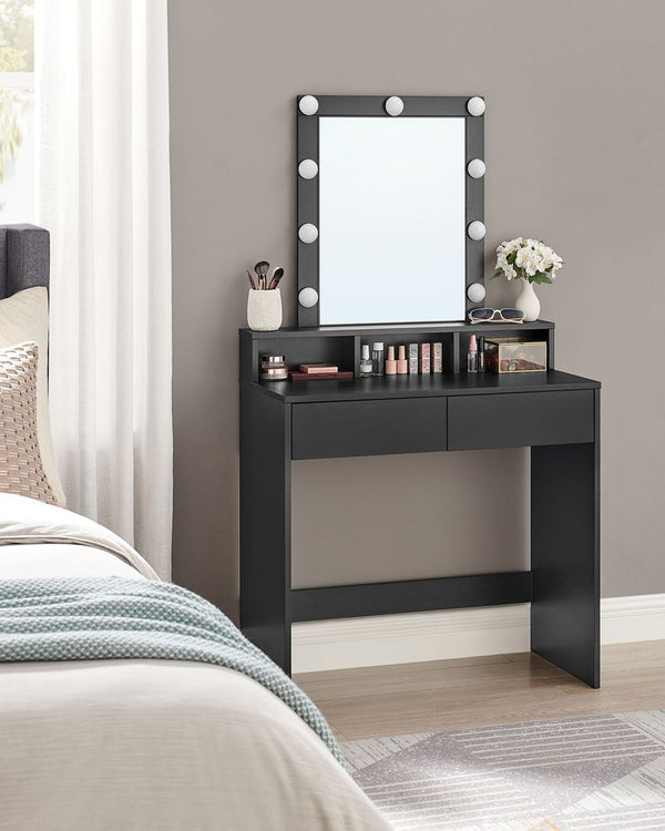 SEGENN Lanciano Moderne Kaptafel met LED-verlichting-Stijlvolle Kaptafel met Spiegel-Makeup tafel met LED-verlichting