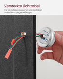 SEGENN Lanciano Moderne Kaptafel met LED-verlichting-Stijlvolle Kaptafel met Spiegel-Makeup tafel met LED-verlichting