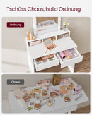 SEGENN Coenza Kaptafel met Spiegel en Lampen-Makeup tafel met Spiegel en Verlichting-Stijlvolle Kaptafel met Spiegel en Gloeilampen/Luxe Kaptafel met Hollywood-verlichting