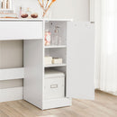 SEGENN Paris Witte Kaptafel met Planken en Lade-Functionele Makeup Tafel met Opbergruimte – Wit-Stijlvolle Witte Kaptafel met Lade en Opbergplanken