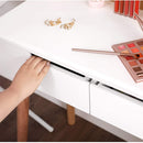 Segenn's Rome Kaptafel - make up tafel - wasbare krukhoes, wit en natuurlijke kleur