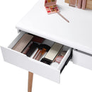 Segenn's Rome Kaptafel - make up tafel - wasbare krukhoes, wit en natuurlijke kleur