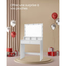 SEGENN Sorento Kaptafel met Spiegel en Lampjes-Makeup tafel met Spiegel en Verlichting-Luxe Kaptafel met Spiegel en Gloeilampen-Stijlvolle Makeup tafel met Verlichte Spiegel