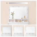 SEGENN Sorento Kaptafel met Spiegel en Lampjes-Makeup tafel met Spiegel en Verlichting-Luxe Kaptafel met Spiegel en Gloeilampen-Stijlvolle Makeup tafel met Verlichte Spiegel