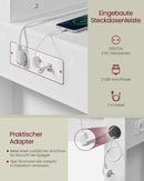 SEGENN Palermo Kaptafel in Cloud White met LED-verlichting en Ruime Spiegel-Compacte Kaptafel-Makeup tafel met LED-spiegel – Elegant Wolkenwit Ontwerp